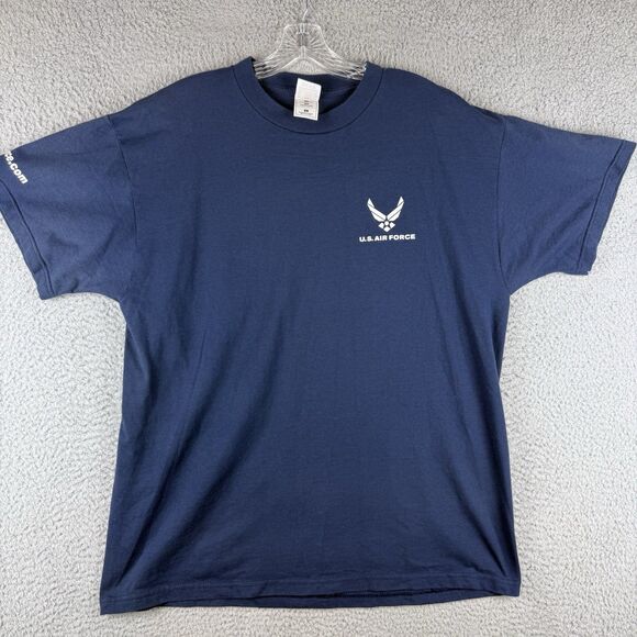Vintage US Air Force T Shirt Men's XL Blue “No One Comes Close” - Picture 1 of 12